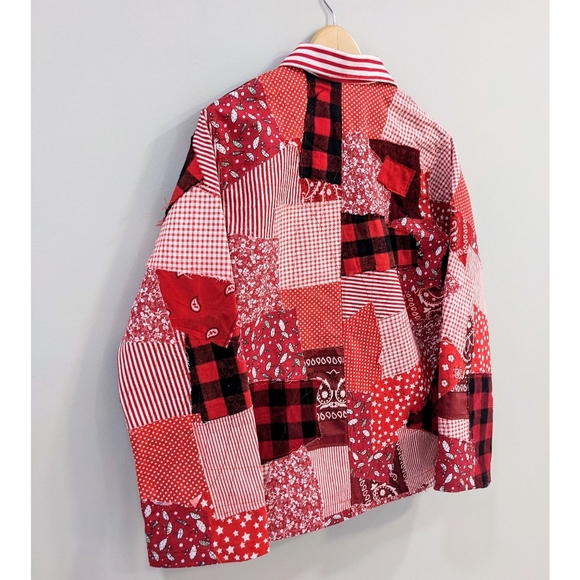 Red Patched Painter’s Jacket - Picture 6 of 7